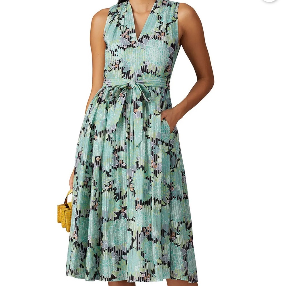 Kate Spade Black Dehlia Bloom Brunout Midi Dress
